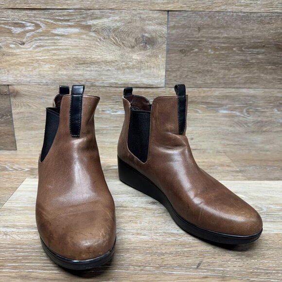 Cole Haan Signature Grandos Waterproof Wedge Brown Chelsea Boots Women's Size 9 - Picture 6 of 7